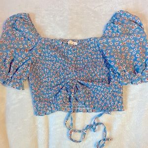 Cute flower crop top